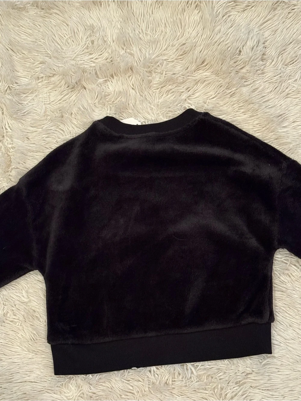Justice Fuzzy Sweatshirt w/ Rainbow Sparkle Logo